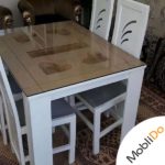 میز ناهار خوری ۴نفره چوبی و میز صندلی