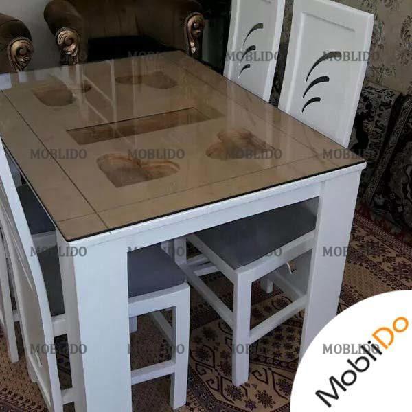 میز ناهار خوری ۴نفره چوبی و میز صندلی