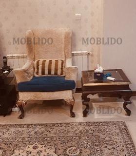 مبل ۵ نفره همراه با شزلون( جنس چوب راش اصل)