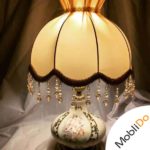 آباژور خمره ای برنز وچینی اصل شیدار