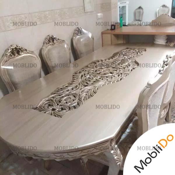 مبل ۹ نفره و میز نهارخوری ۸ نفره نو