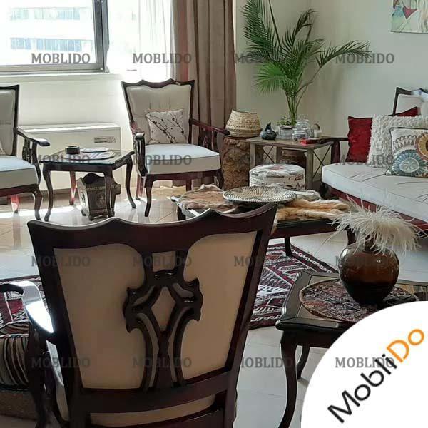 ست مبلمان ۷ نفره بهمراه میزناهارخوری۸ نفره زیبا