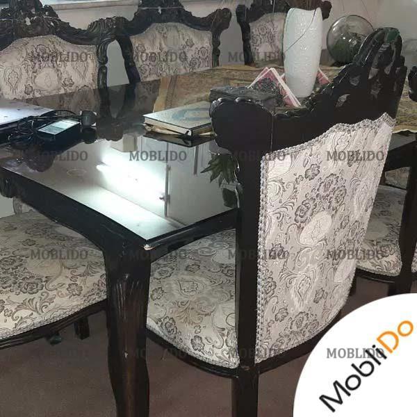 مبل ۹ نفره و میز ناهارخوری سالم و زیبا ۸ نفره زیبا
