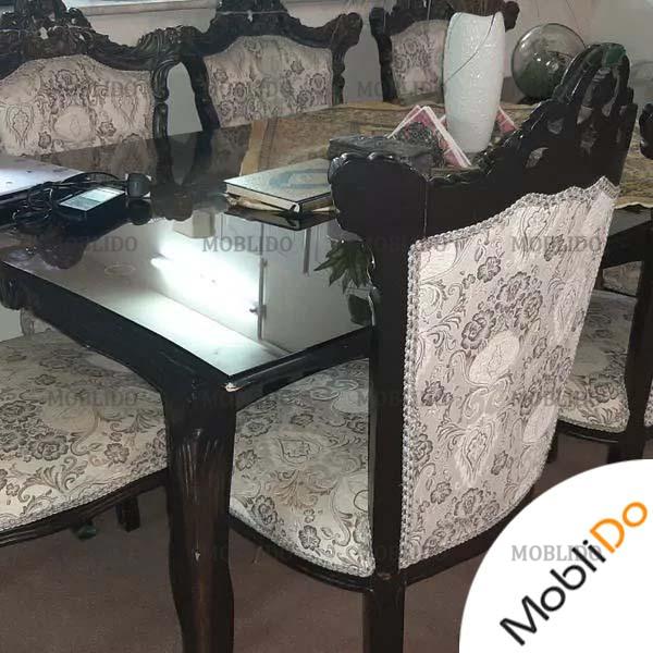 مبل ۹ نفره و میز ناهارخوری سالم و زیبا ۸ نفره زیبا