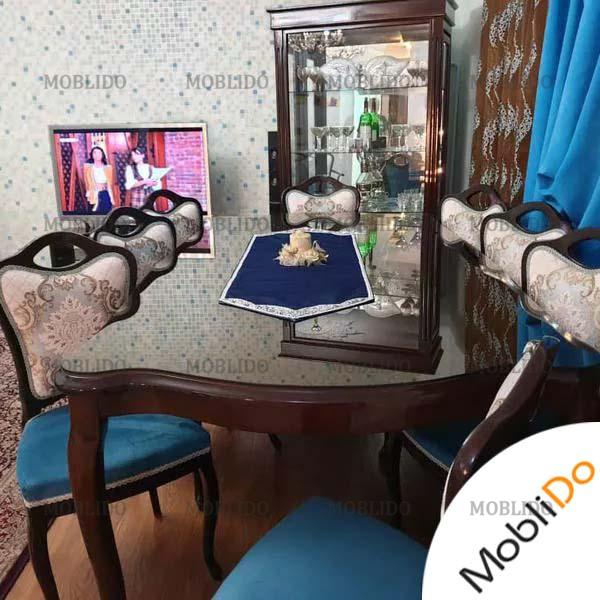 مبلمان استیل۸ نفره با میز ناهار خوری زیبا