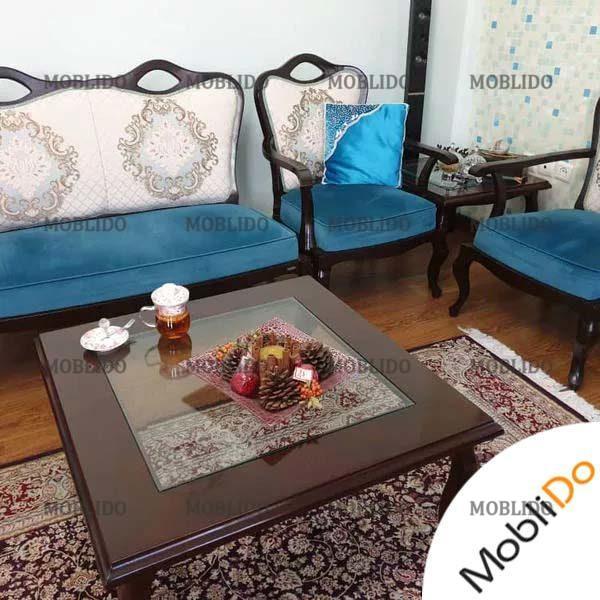 مبلمان استیل۸ نفره با میز ناهار خوری زیبا