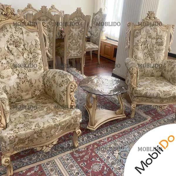 سرویس کامل مبلمان استیل با نهارخوری زیبا