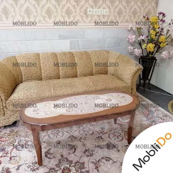 مبلمان راحتی ۷ نفره + میزهای عسلی زیبا