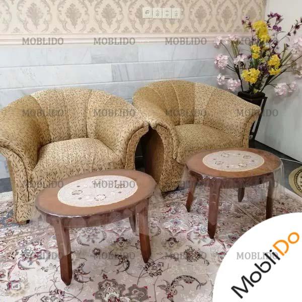 مبلمان راحتی ۷ نفره + میزهای عسلی زیبا