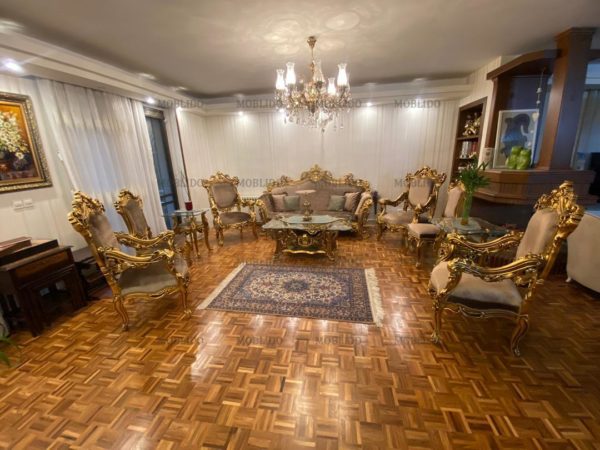 مبل و میز نهارخوری ساطنتی طلاکوب