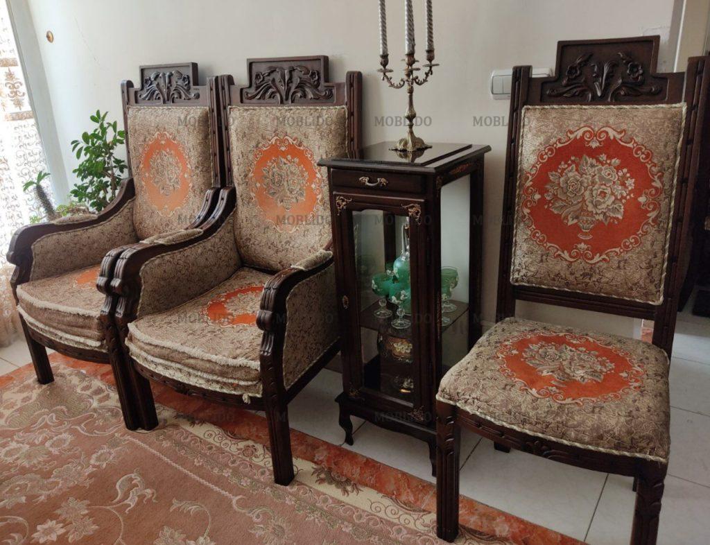 مبل ۹ نفره همراه میز نهار خوری ۸ نفره
