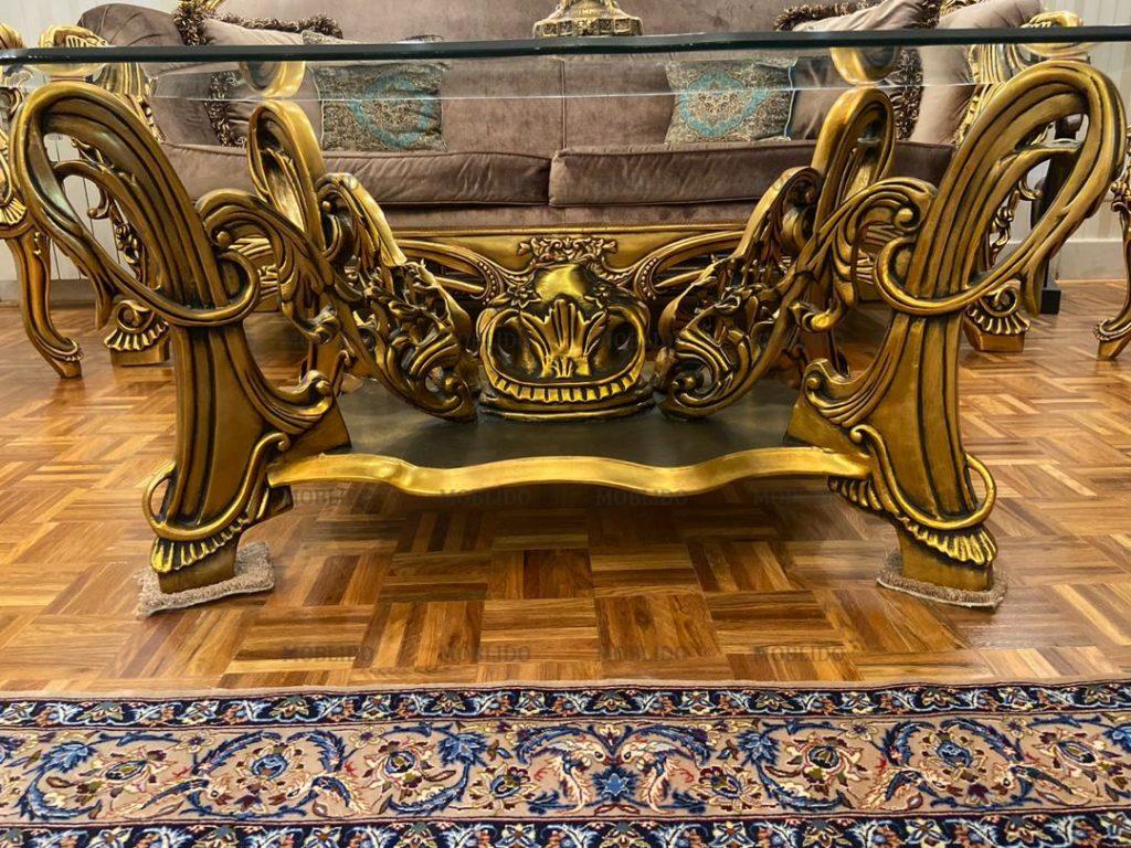مبل و میز نهارخوری ساطنتی طلاکوب