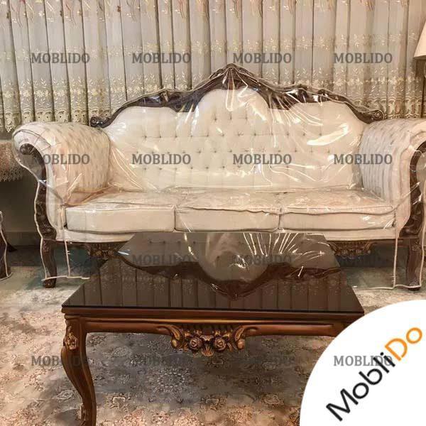 مبلمان استیل ۹ نفره با میز ناهار خوری ۶ نفره شیک
