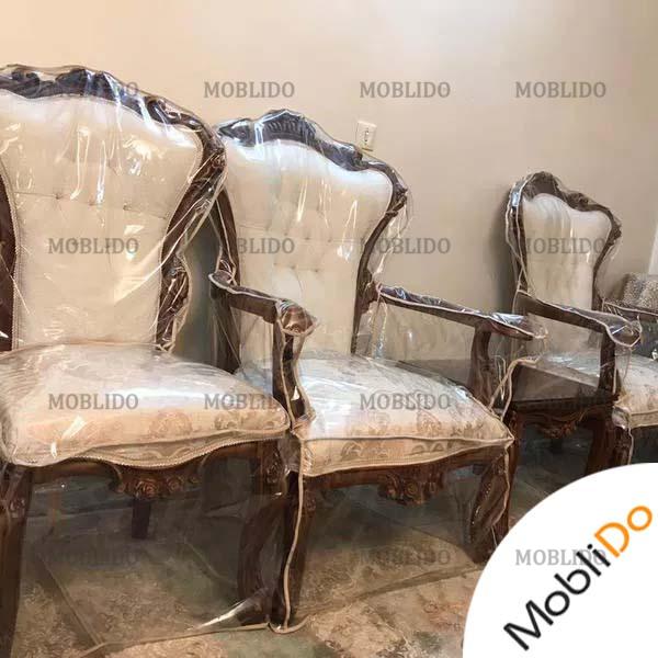 مبلمان استیل ۹ نفره با میز ناهار خوری ۶ نفره شیک