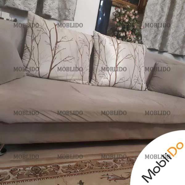 مبلمان راحتی ۷نفره کرم رنگ طرح درختی شیک