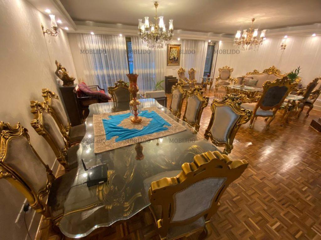 مبل و میز نهارخوری طلاکوب سلطنتی