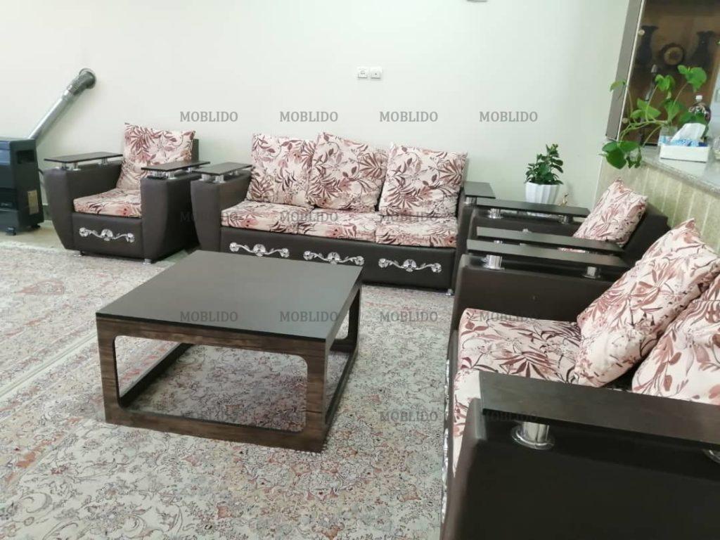 مبل هفت نفره و جلو مبلی