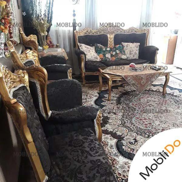 مبلمان استیل ۹نفره چوب سالم