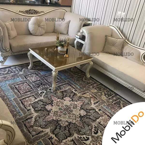 مبلمان ۶ نفره به همراه ٢ میز شیک