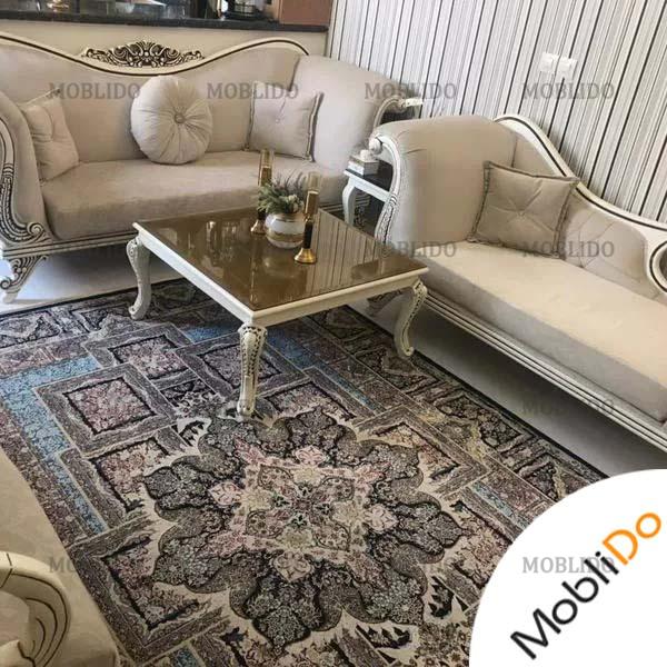 مبلمان ۶ نفره به همراه ٢ میز شیک