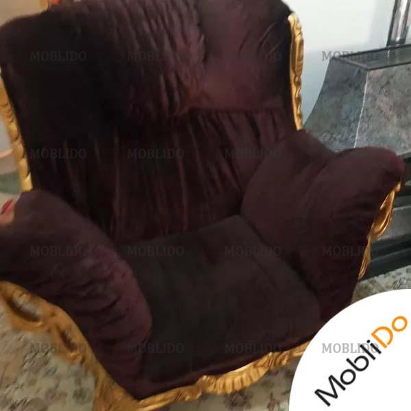 مبلمان هفت نفره تمیزو شیک همراه عسلی زیبا