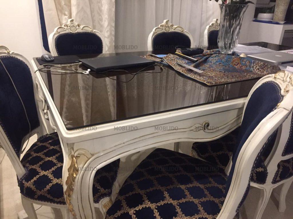 مبل استیل ۸مفره+میز نهار خوری