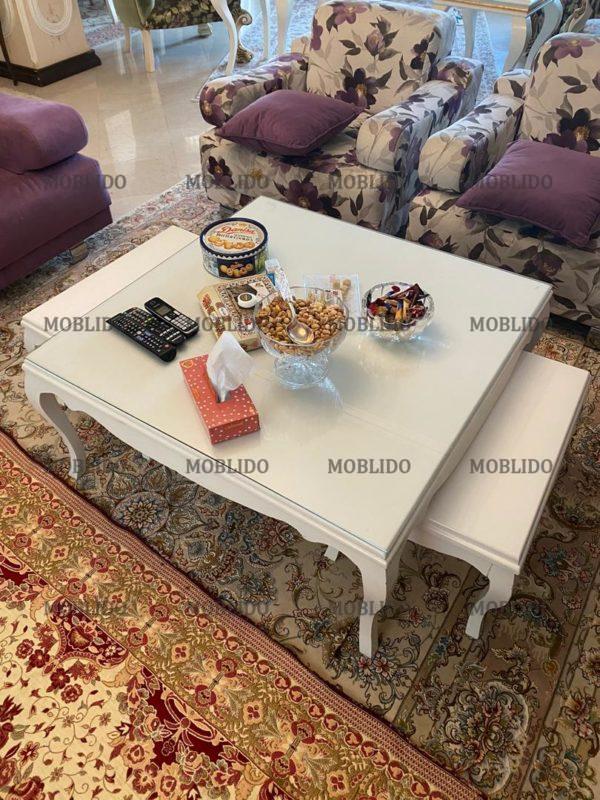 یک دست مبل راحتی ۷ نفره کاملا سالم به همراه میز