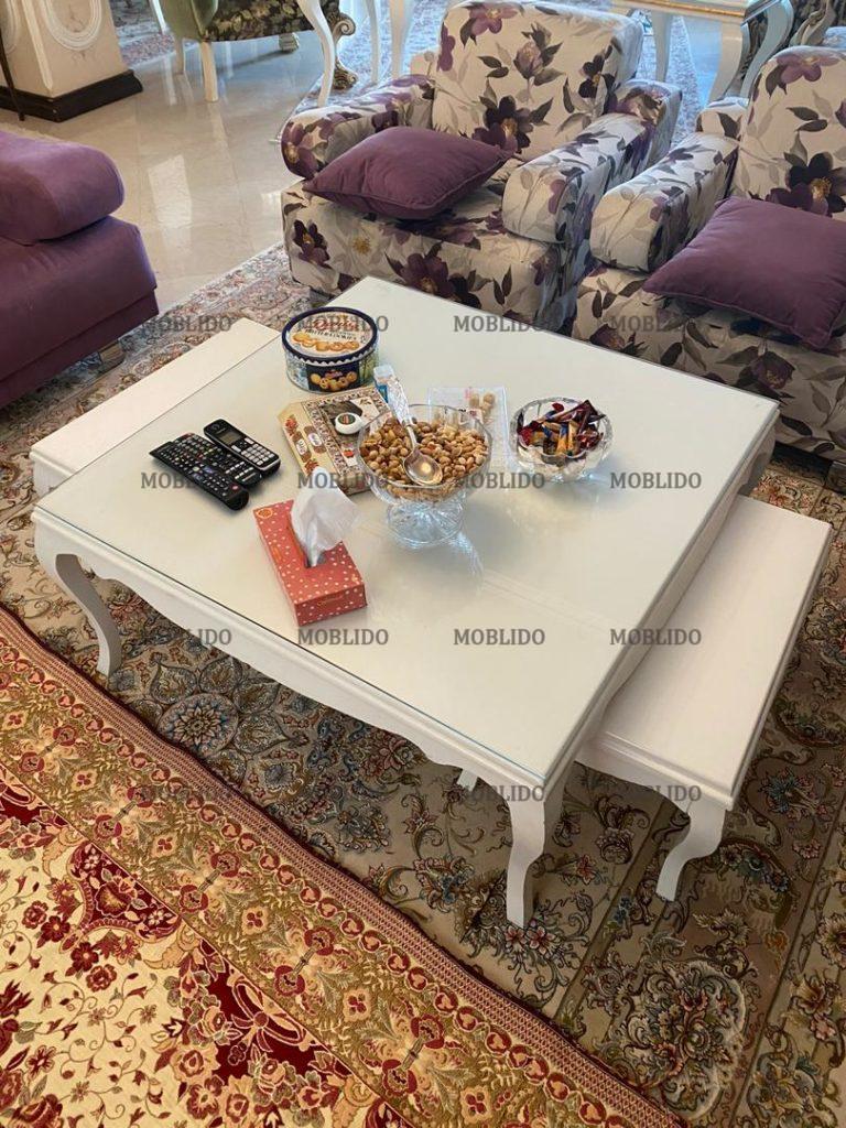 یک دست مبل راحتی ۷ نفره کاملا سالم به همراه میز