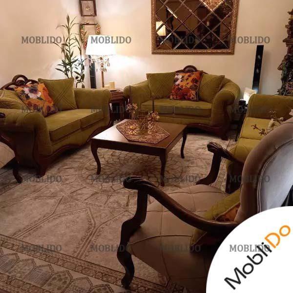 مبلمان راحتی و میز ناهارخوری ۸ نفره زیبا