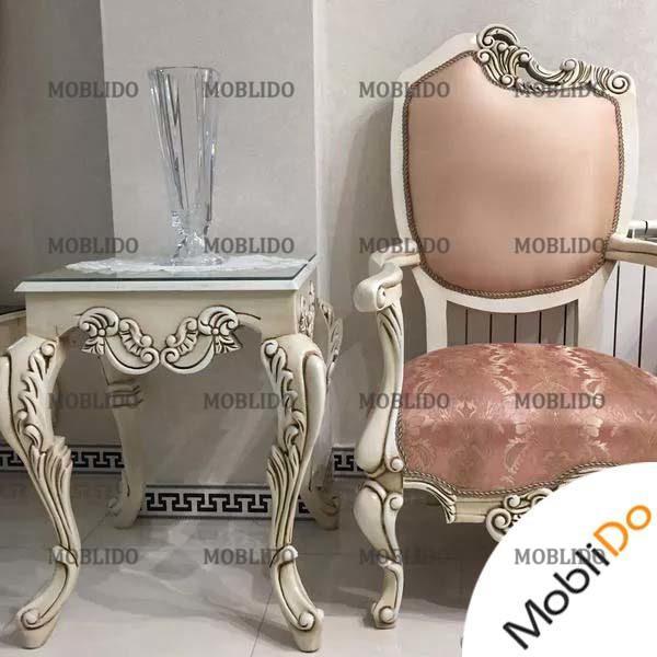 مبل هفت نفره کلاسیک با ناهارخوری چهارنفره زیبا