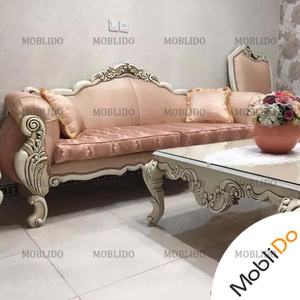 مبل هفت نفره کلاسیک با ناهارخوری چهارنفره زیبا