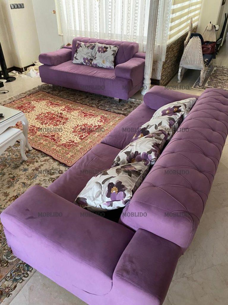 یک دست مبل راحتی ۷ نفره کاملا سالم به همراه میز