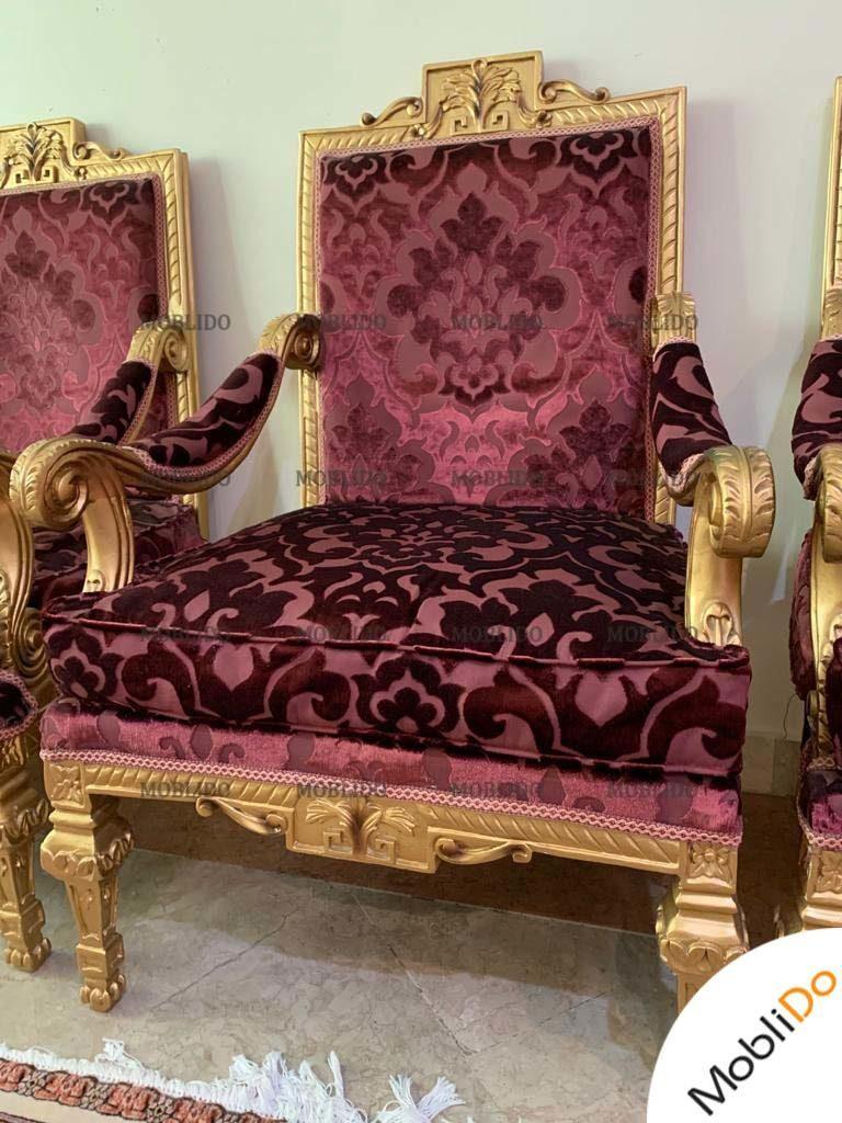 سرویس مبلمان کلاسیک شرکتی زیبا در حد نو