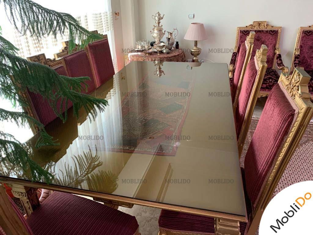 سرویس مبلمان کلاسیک شرکتی زیبا در حد نو