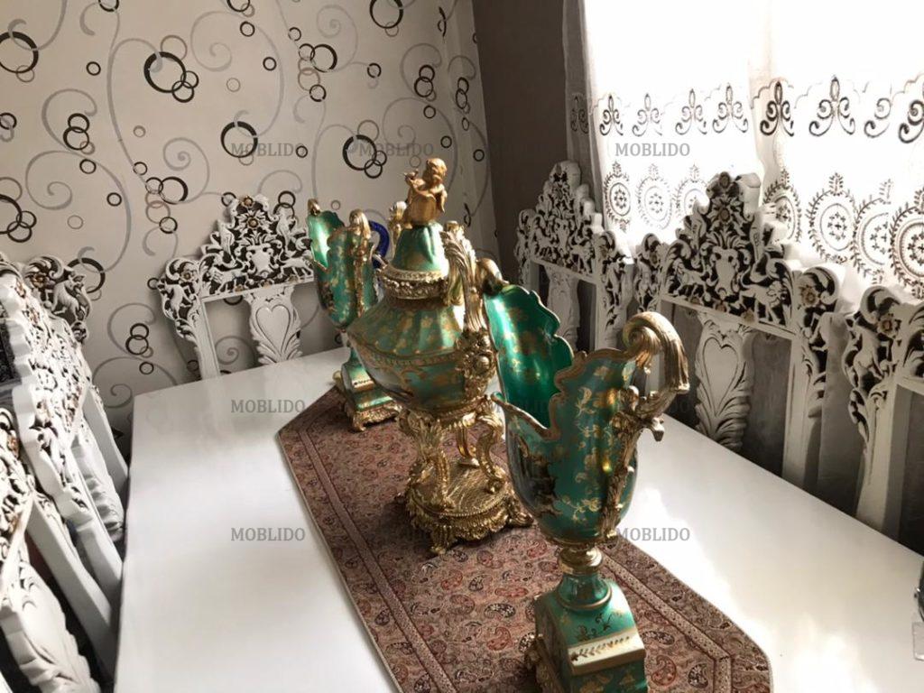 مبل قالی کرمان تمام چوب گردو