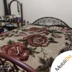 تختخواب فلزی بهمراه میز توالت وگل میز