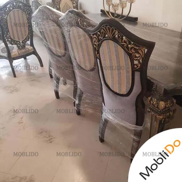 مبلمان استیل بهمراه نهارخوری زیبا