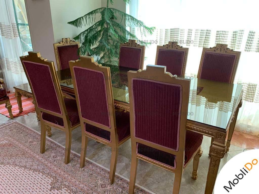 سرویس مبلمان کلاسیک شرکتی زیبا در حد نو