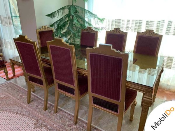 سرویس مبلمان کلاسیک شرکتی زیبا در حد نو