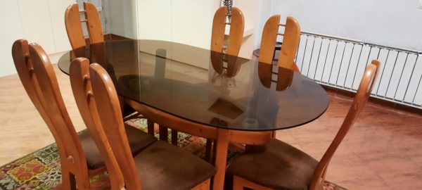 میز نهارخوری ۶ نفره با صندلی