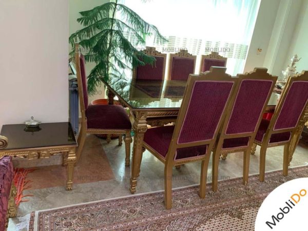 سرویس مبلمان کلاسیک شرکتی زیبا در حد نو