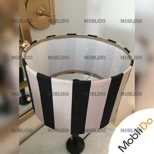آباژور پایه چوب راش خراطی شده مدرن راه راه