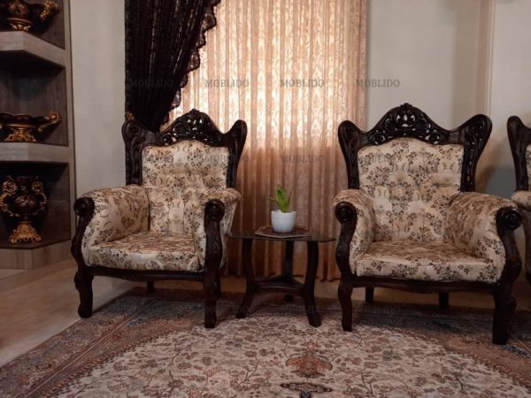 مبل سلطنتی استیل ۹ نفره