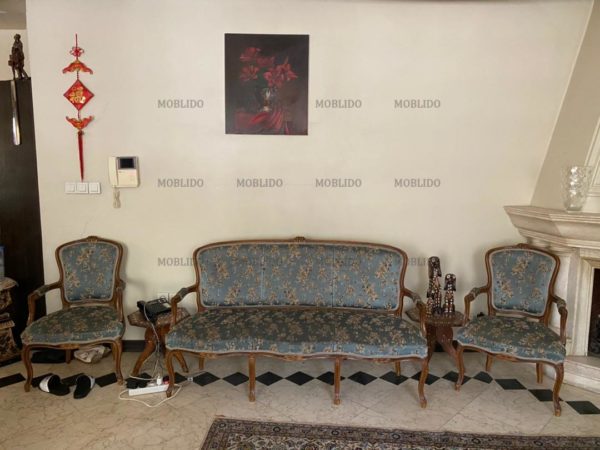 مبلمان کلاسیک دو گل المان با ناهار خوری