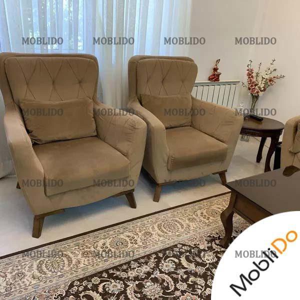 مبلمان هفت نفره ،میز جلومبلى ،دوعدد عسلى