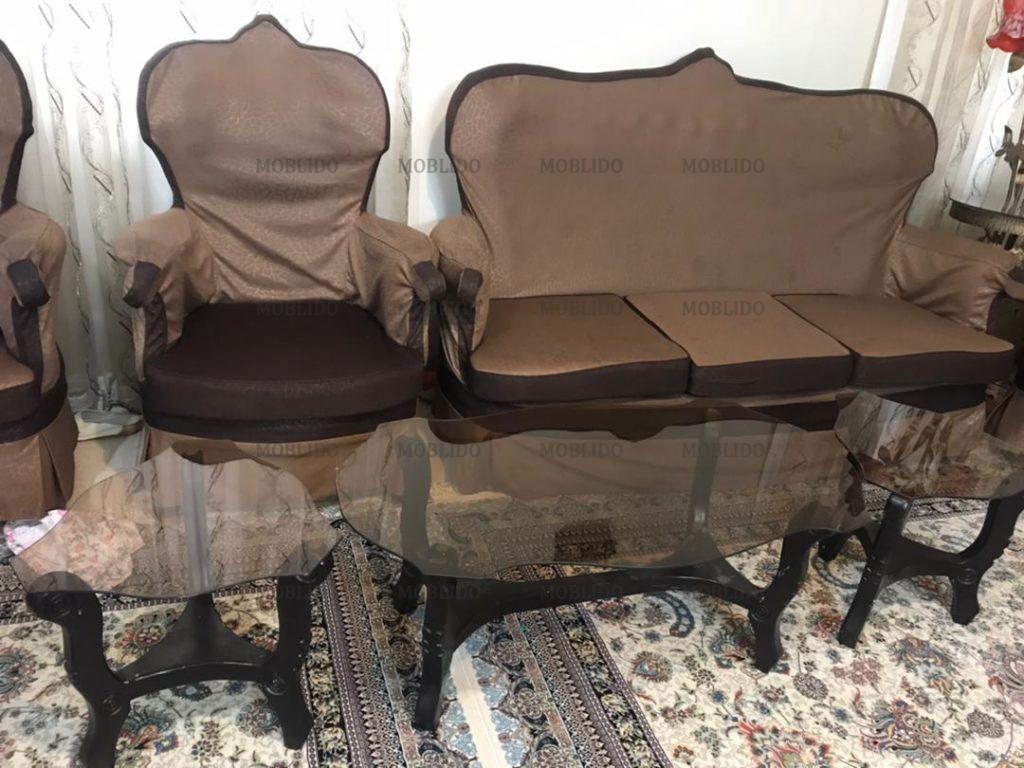 مبلمان ۸ نفره استیل شیک و عالی با نهارخوری