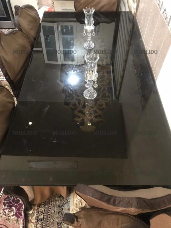 مبلمان ۸ نفره استیل شیک و عالی با نهارخوری