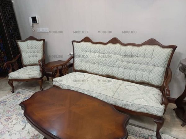 مبل نیمه استیل ومیز ناهار خوری ۶ نفره