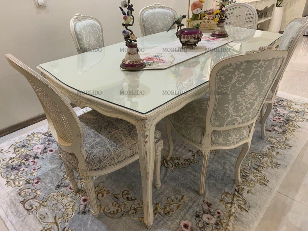 میز ناهار خوری ۶نفره برند هارمونی(چوبشار)