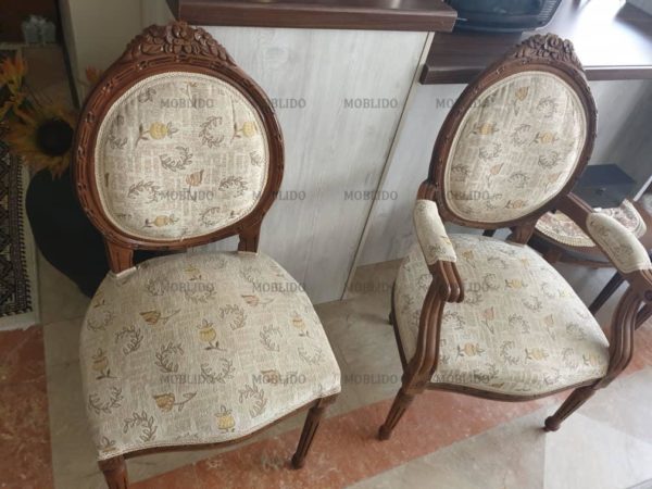 مبلمان استیل ۹ نفره همرا با میز نهار خوری ۸ نفره